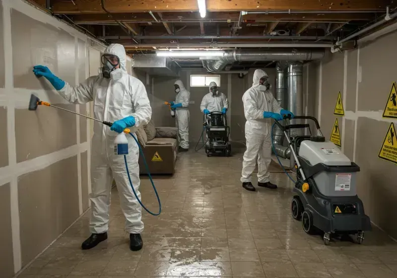 Basement Moisture Removal and Structural Drying process in Somers, WI